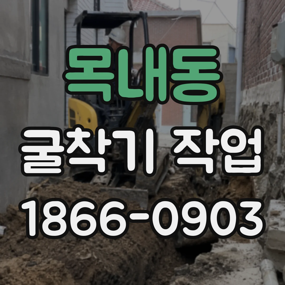 목내동 굴착기 작업