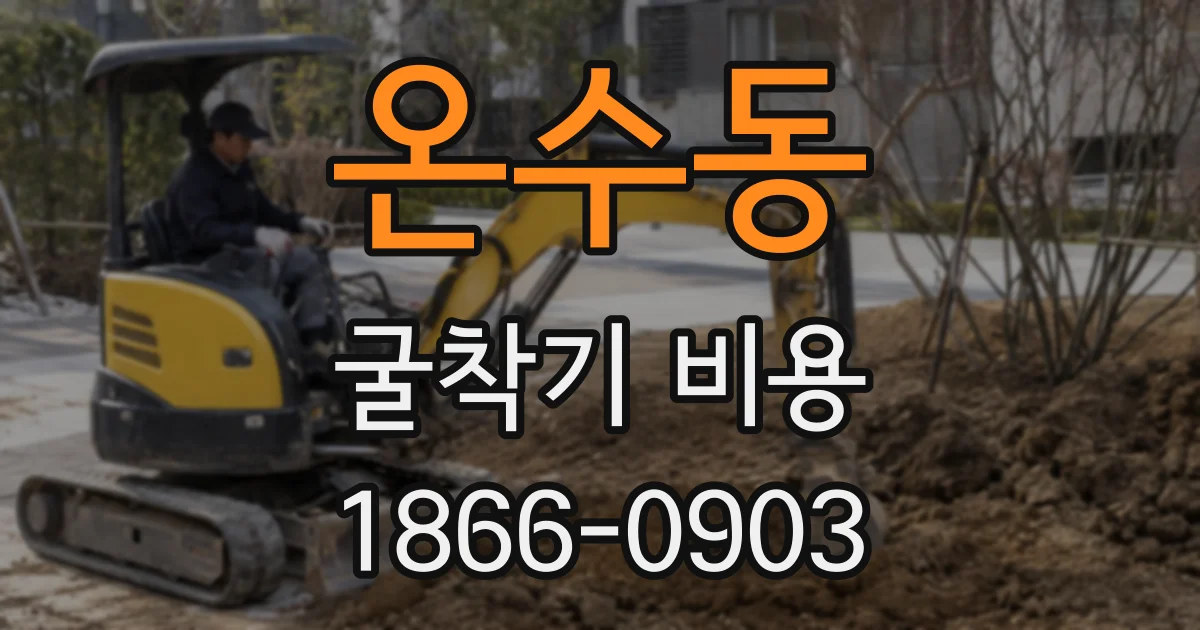 온수동 굴착기 비용