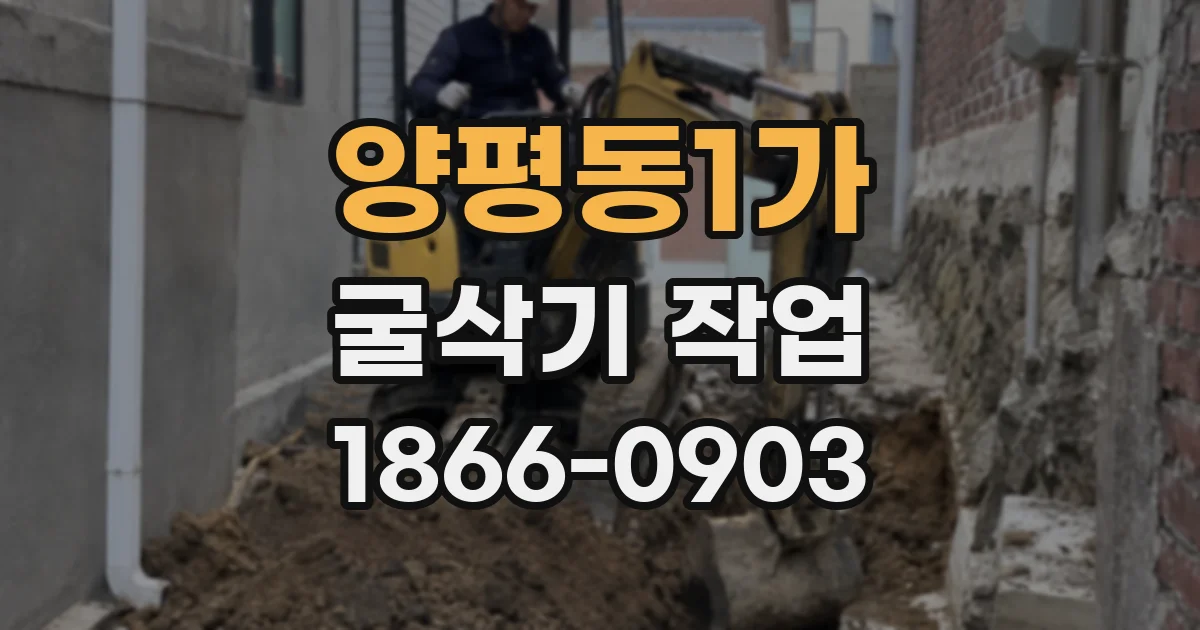 양평동1가 굴삭기 작업