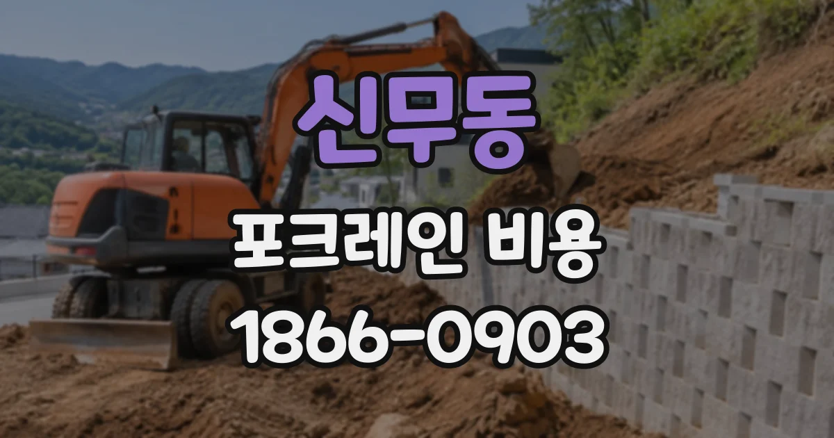 신무동 포크레인비용