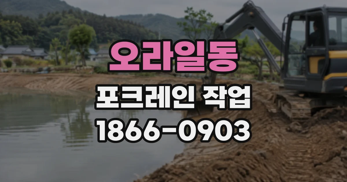 오라일동 포크레인작업