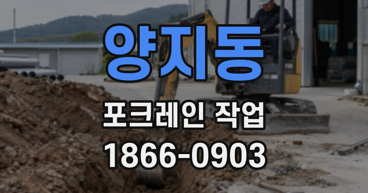 양지동 포크레인 작업