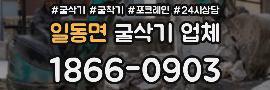 일동면 굴삭기 업체