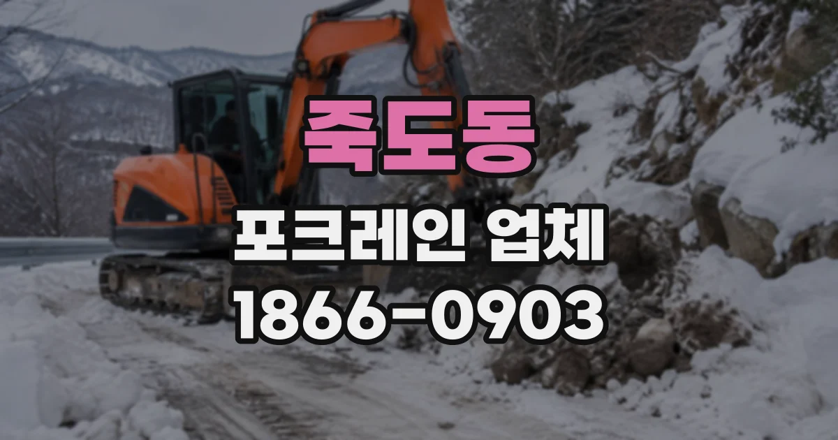 죽도동 포크레인업체