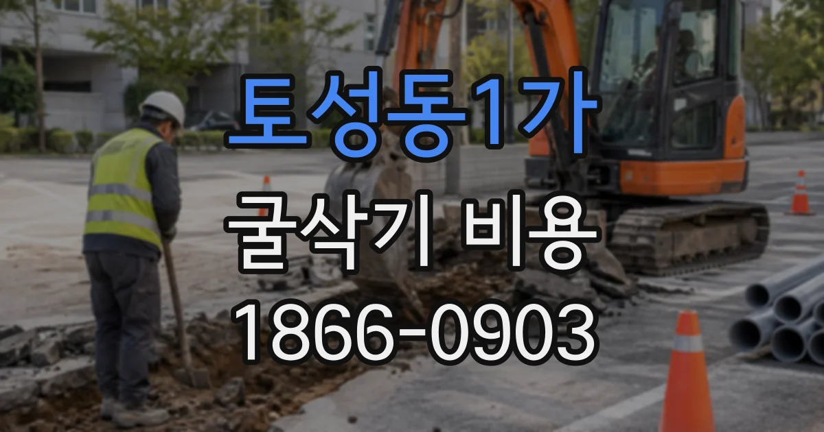토성동1가 굴삭기비용