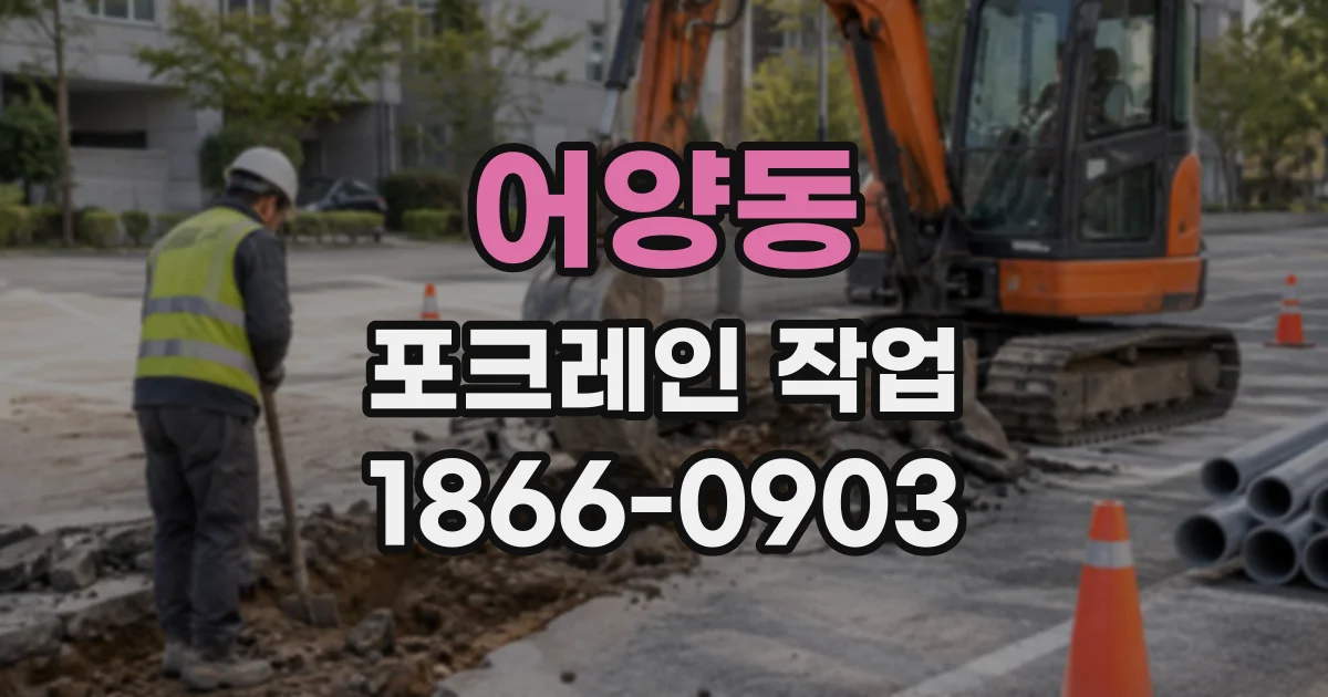 어양동 포크레인작업