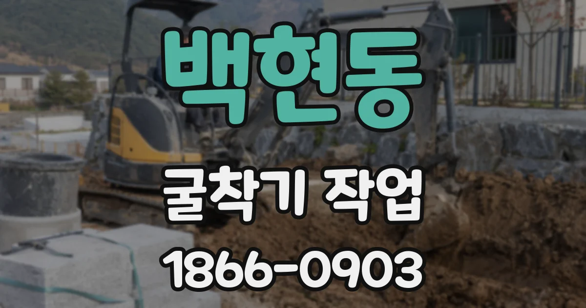 백현동 굴착기 작업