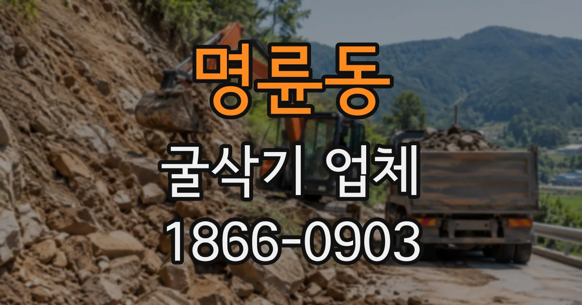 명륜동 굴삭기업체