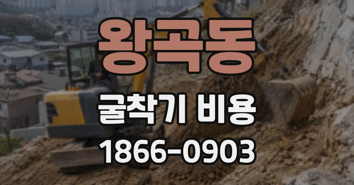 왕곡동 굴착기 비용