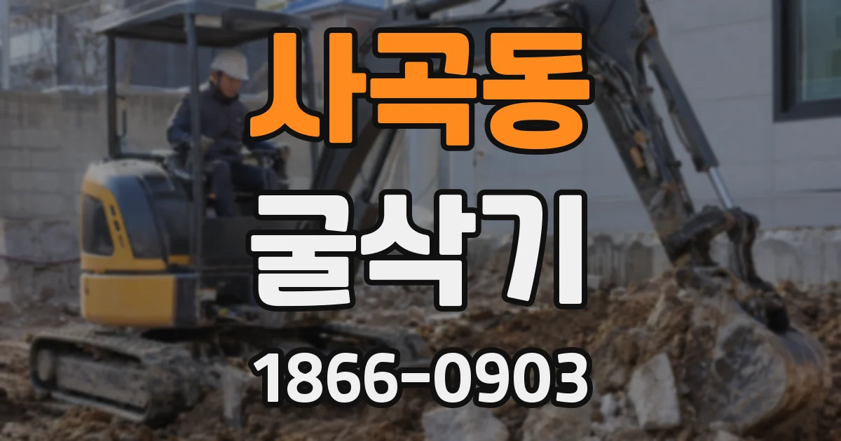 사곡동 굴삭기