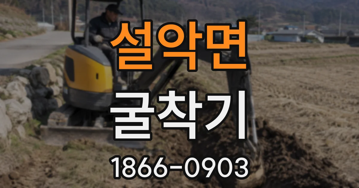 설악면 굴착기