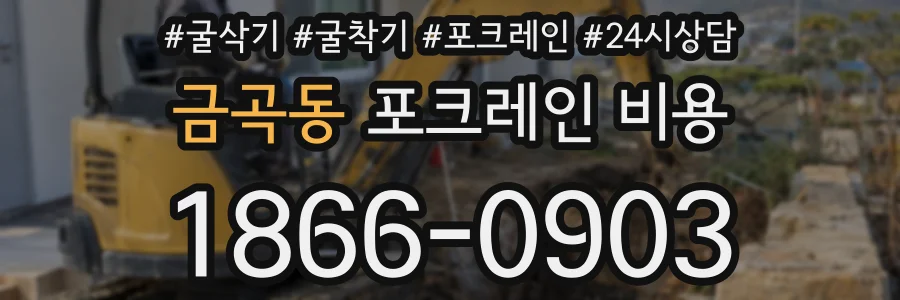 금곡동 포크레인 비용