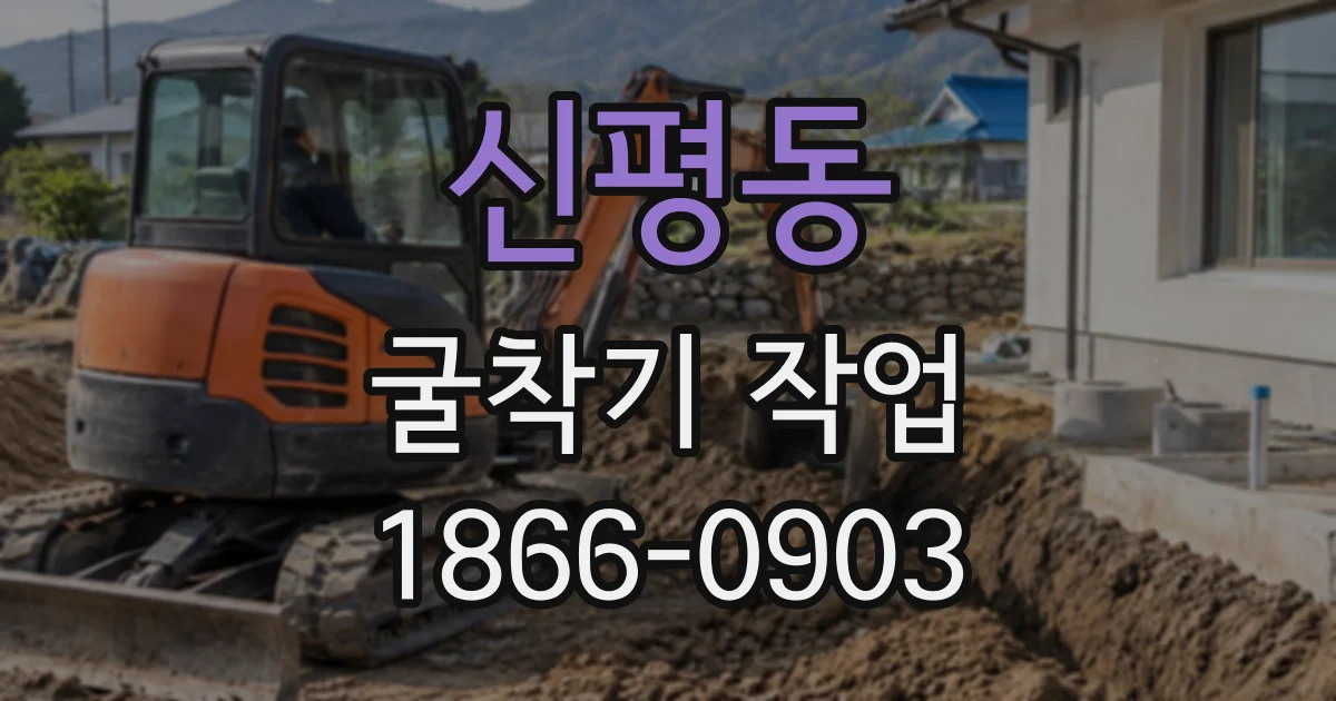 신평동 굴착기작업