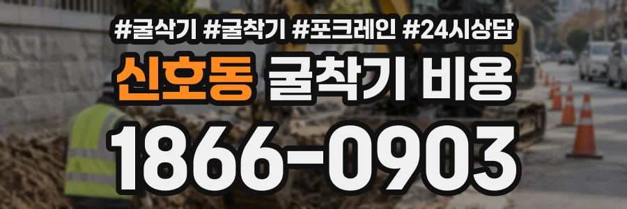 신호동 굴착기비용 상담 전화 1866-0903