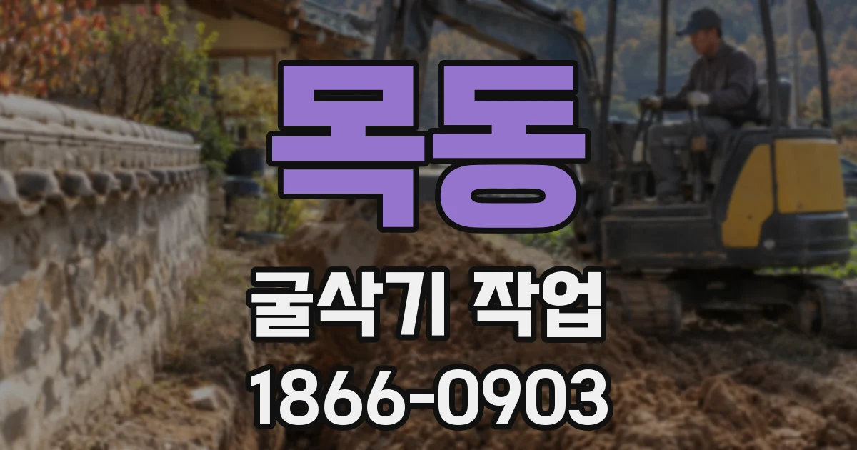 목동 굴삭기 작업