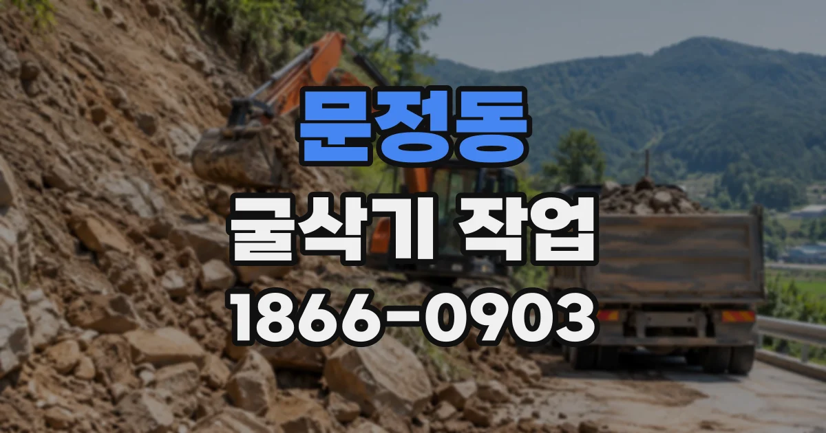 문정동 굴삭기작업