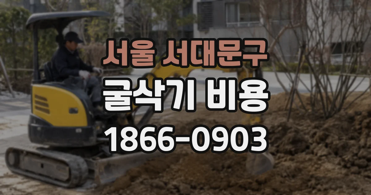 서울 서대문구 굴삭기 비용