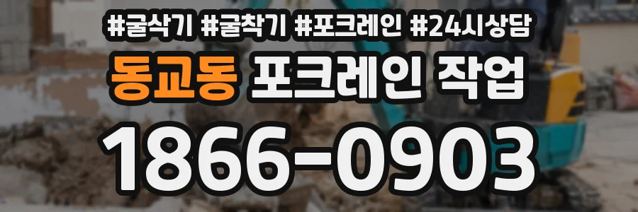 동교동 포크레인 작업
