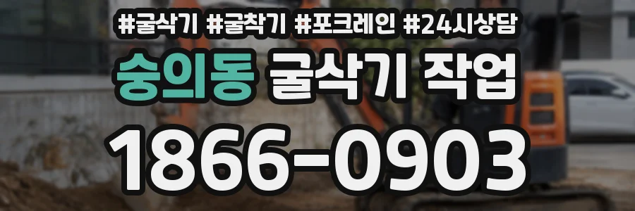 숭의동 굴삭기 작업