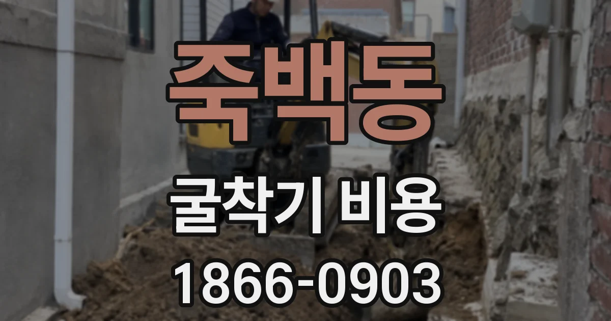 죽백동 굴착기 비용