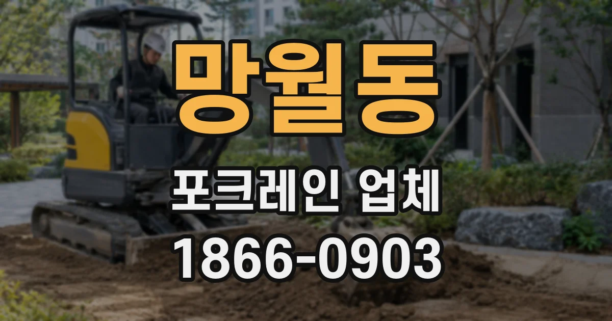 망월동 포크레인 업체