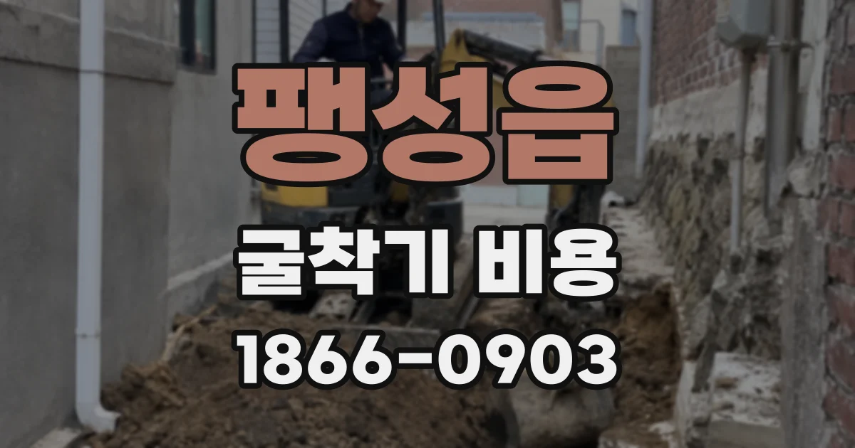 팽성읍 굴착기 비용