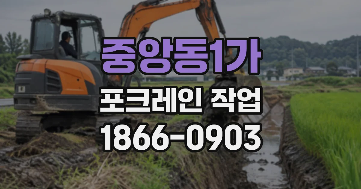 중앙동1가 포크레인작업