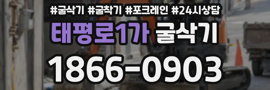 태평로1가 굴삭기