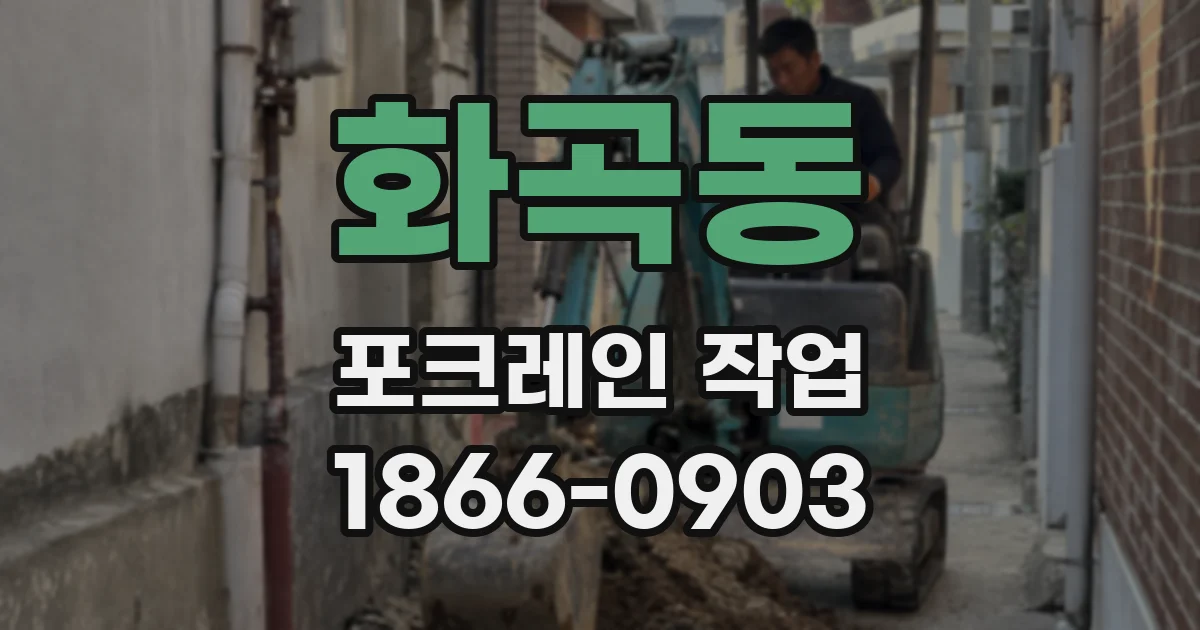 화곡동 포크레인 작업