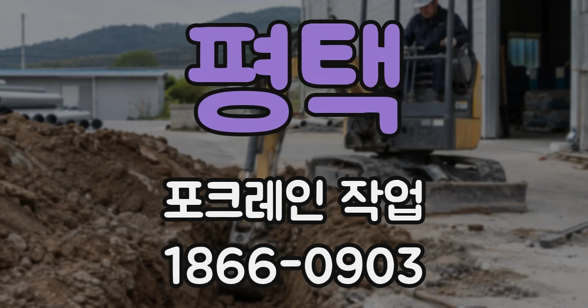 평택 포크레인 작업