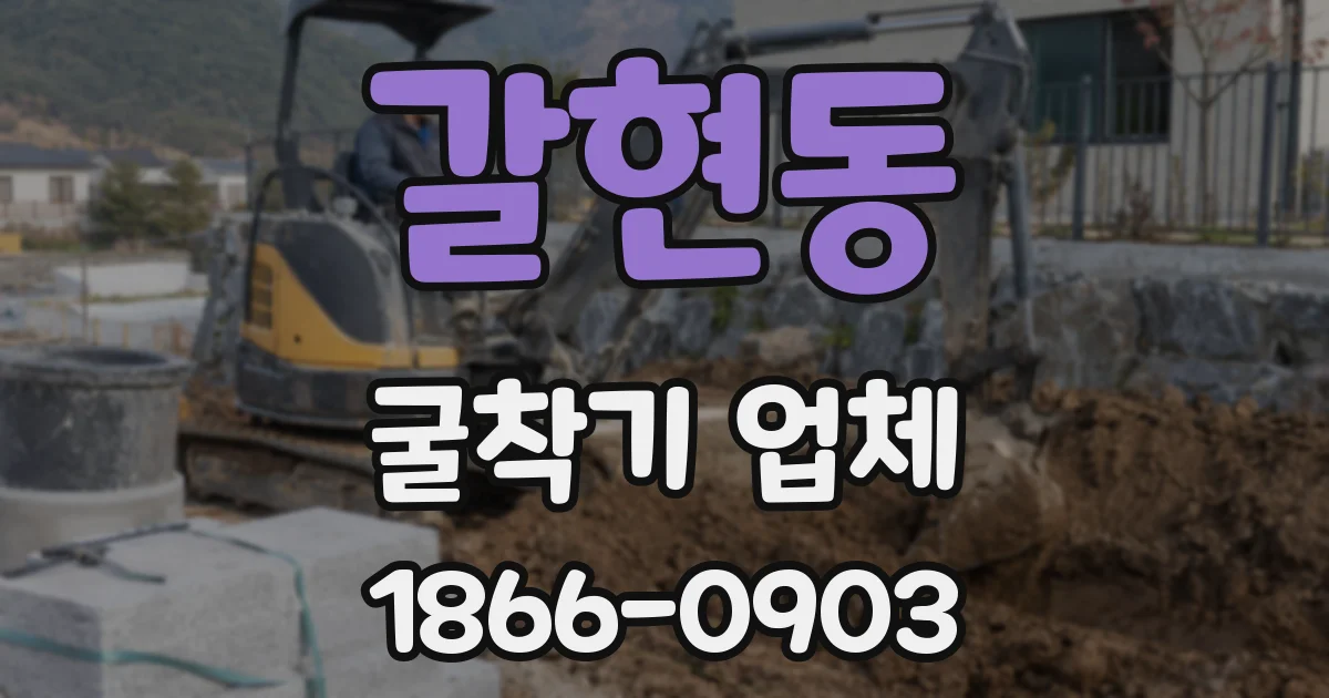 갈현동 굴착기 업체