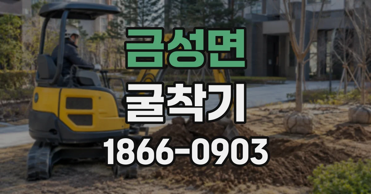 금성면 굴착기