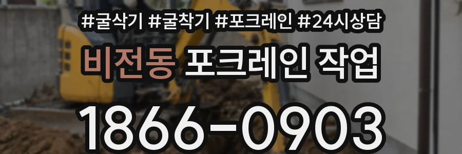비전동 포크레인 작업