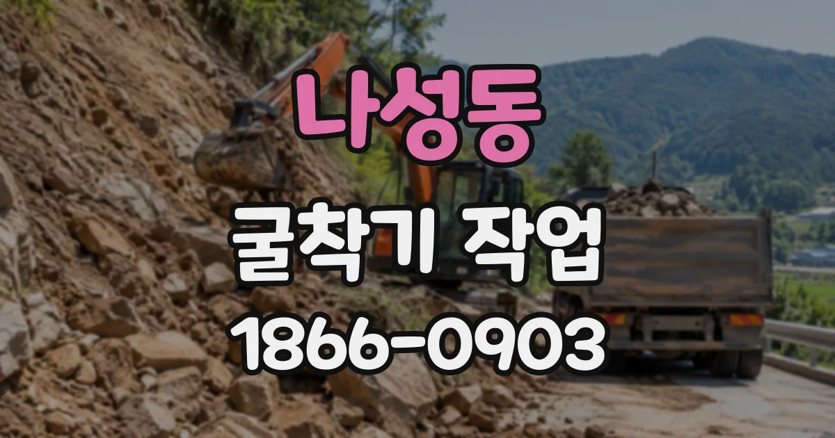 나성동 굴착기작업