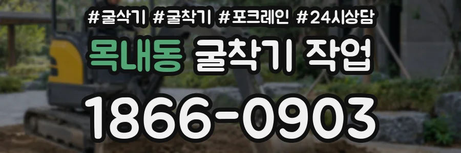 목내동 굴착기 작업