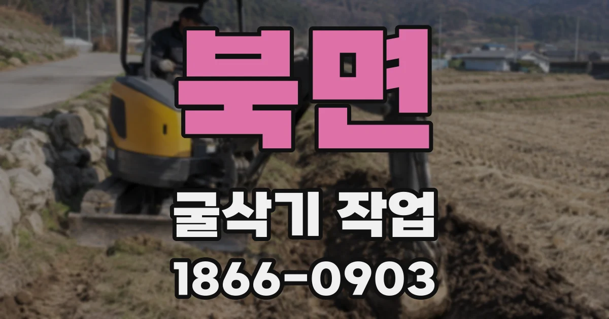 북면 굴삭기 작업