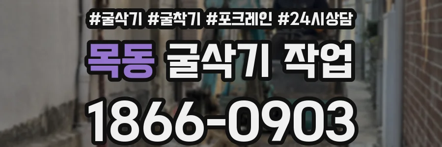 목동 굴삭기 작업