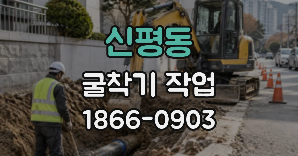 신평동 굴착기작업