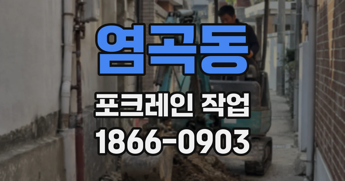 염곡동 포크레인 작업