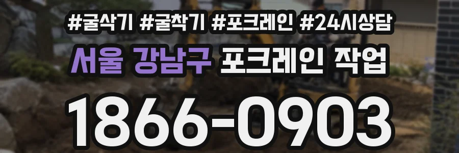 서울 강남구 포크레인 작업