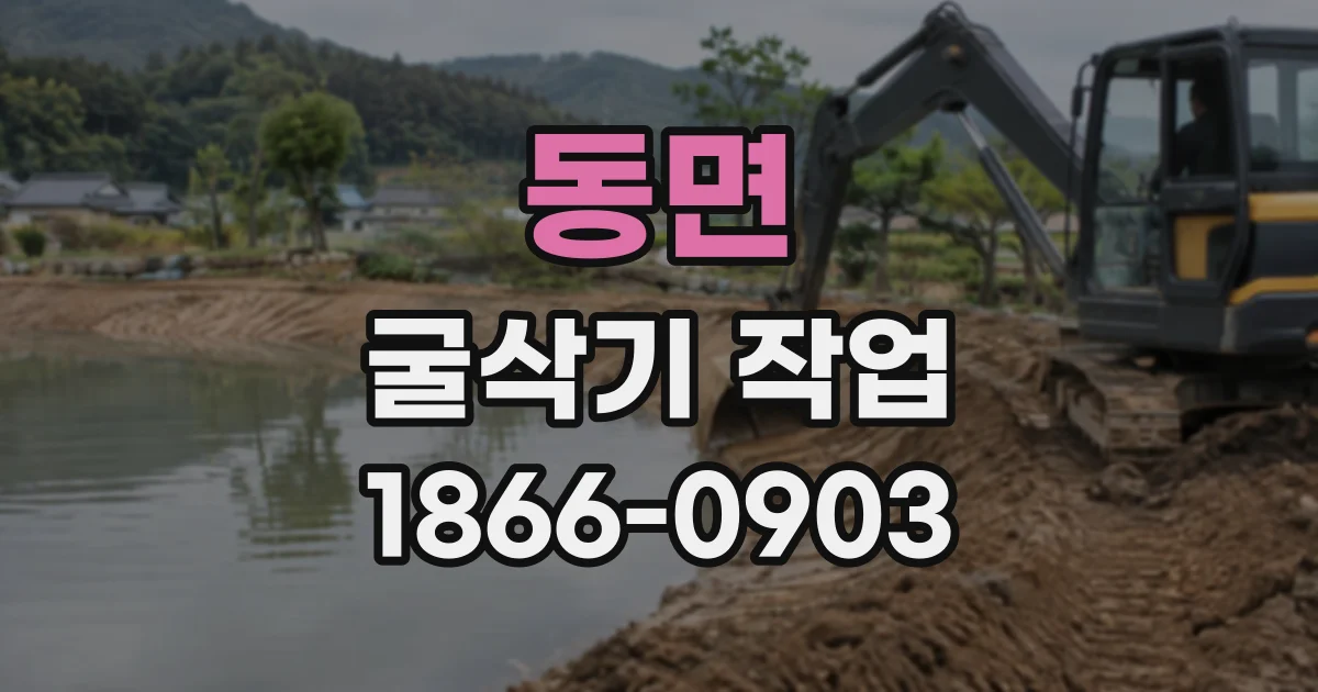 동면 굴삭기작업