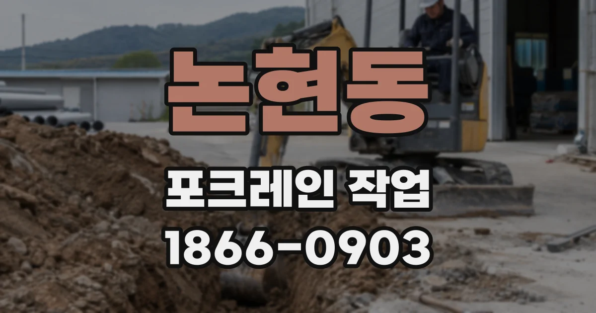 논현동 포크레인 작업