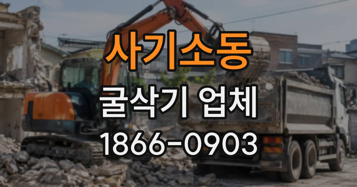사기소동 굴삭기업체
