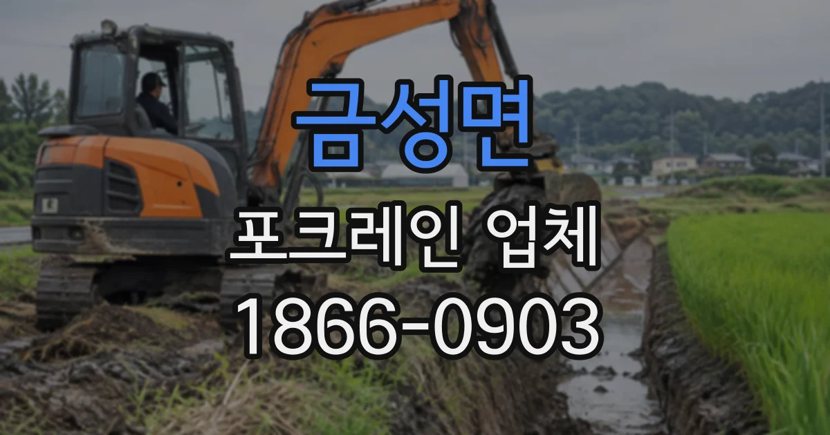 금성면 포크레인업체