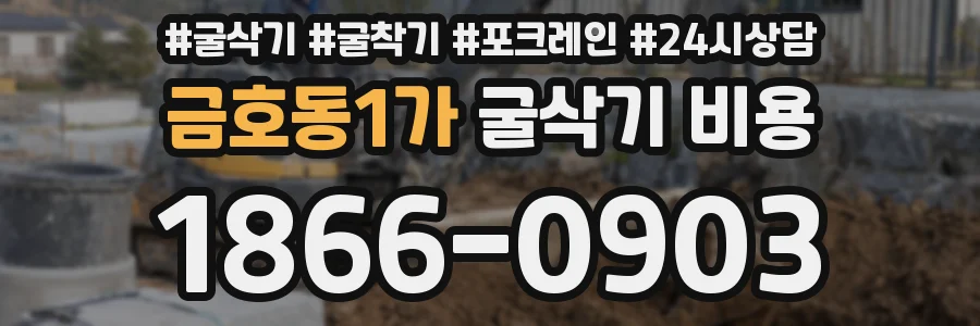 금호동1가 굴삭기 비용
