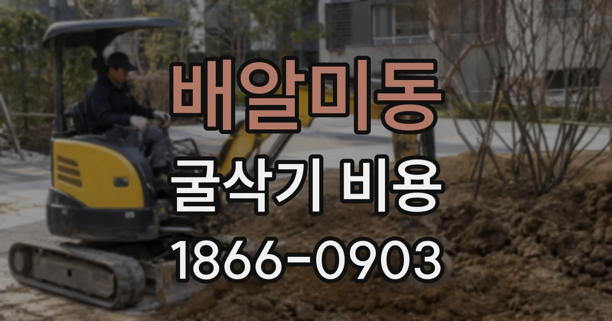 배알미동 굴삭기 비용