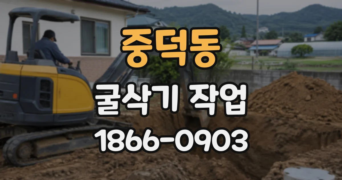 중덕동 굴삭기작업