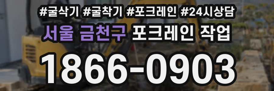 서울 금천구 포크레인 작업
