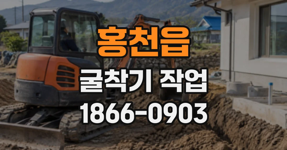 홍천읍 굴착기작업