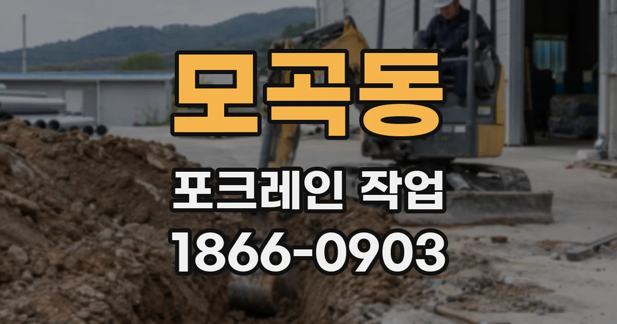 모곡동 포크레인 작업